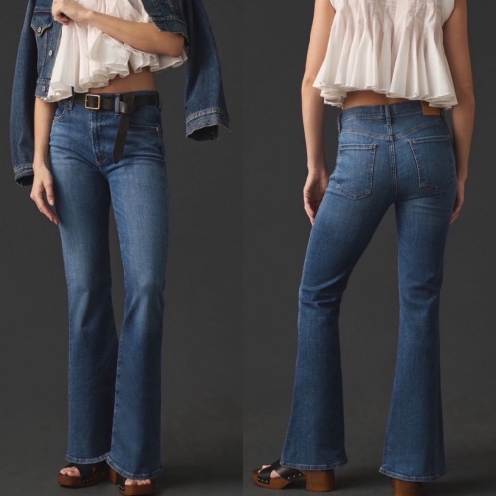Citizens of Humanity Lilah High Rise Flare Jeans Medium Wash Blue 29 1902-1436